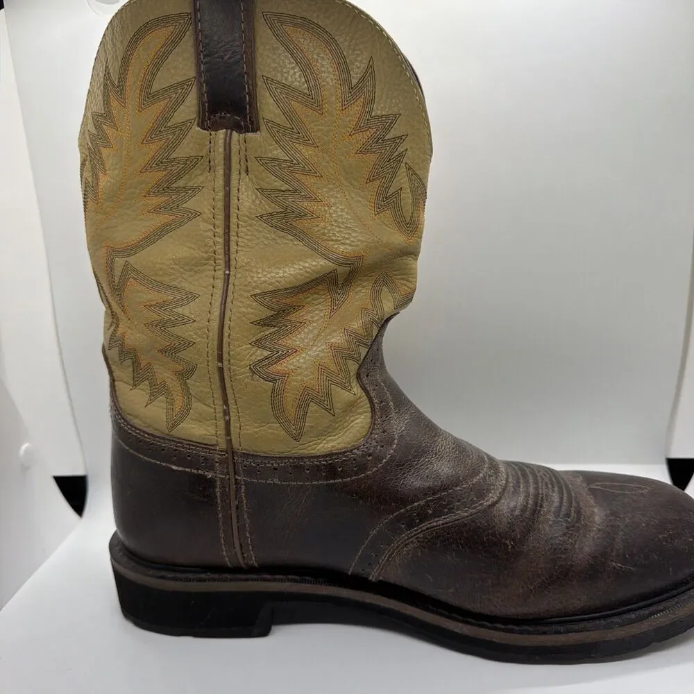 JUSTIN MEN'S SUPERINTENDENT WESTERN BOOTS - ROUND TOE Size 11 1/2 -WK4662
